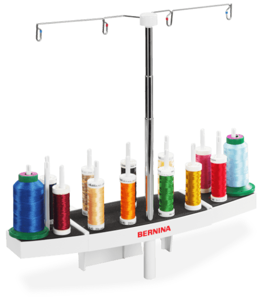 Multiple spool Holder for efficient sewing and embroidery BERNINA